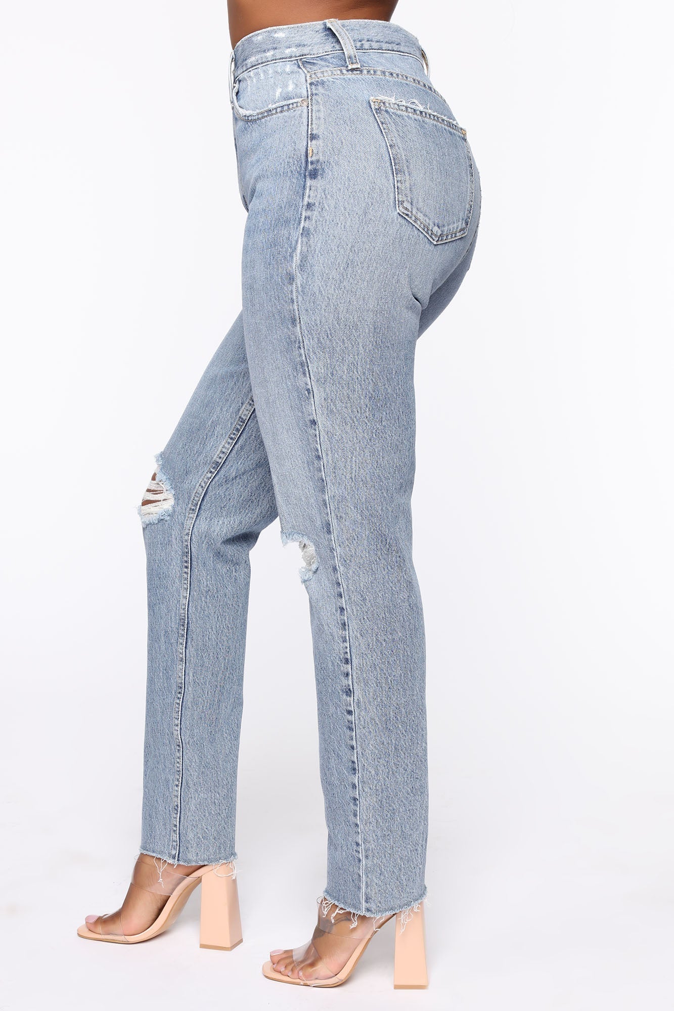 All Split Up High Rise Mom Jeans - Medium Wash