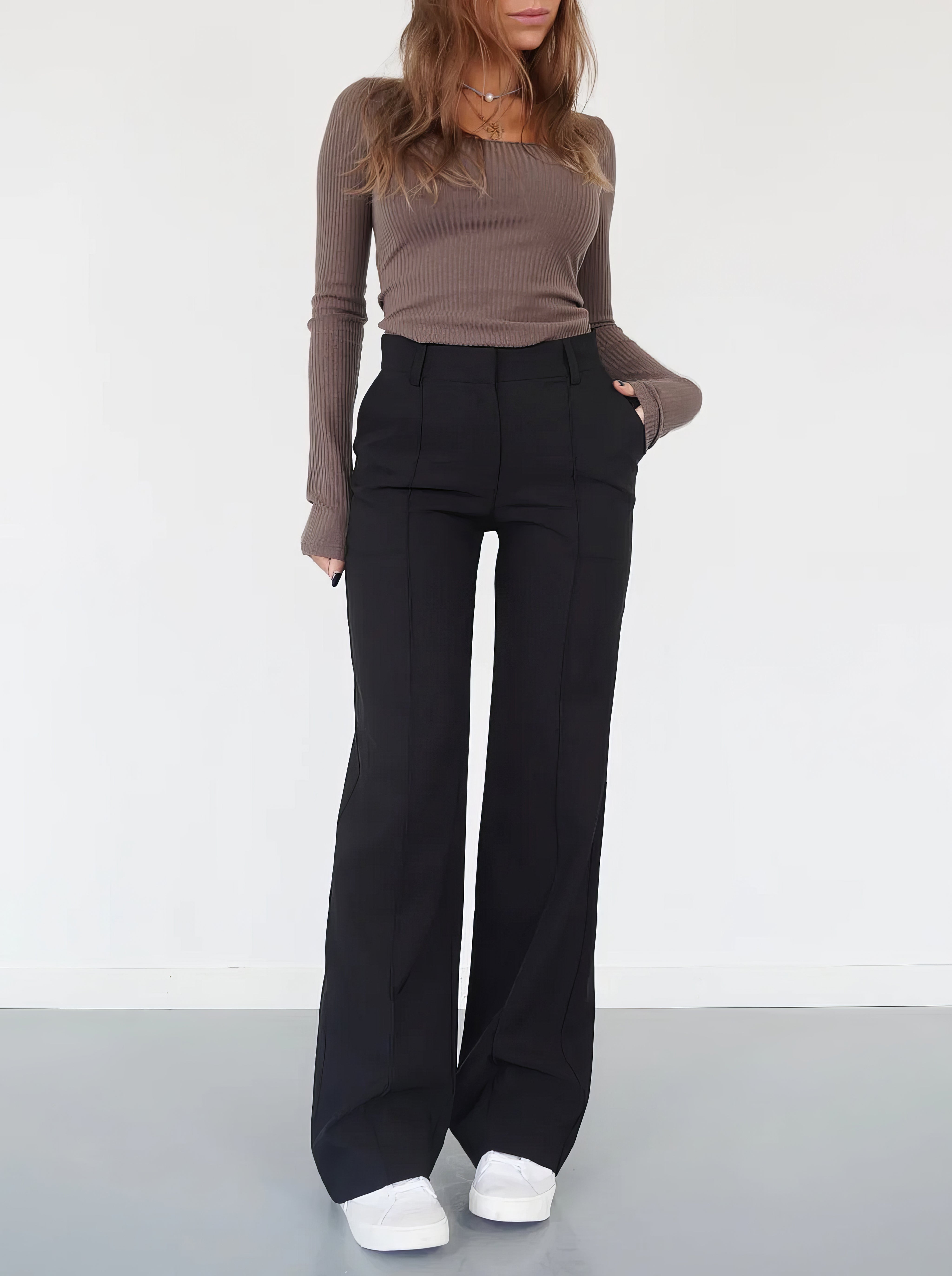 Casual pleated pants for women