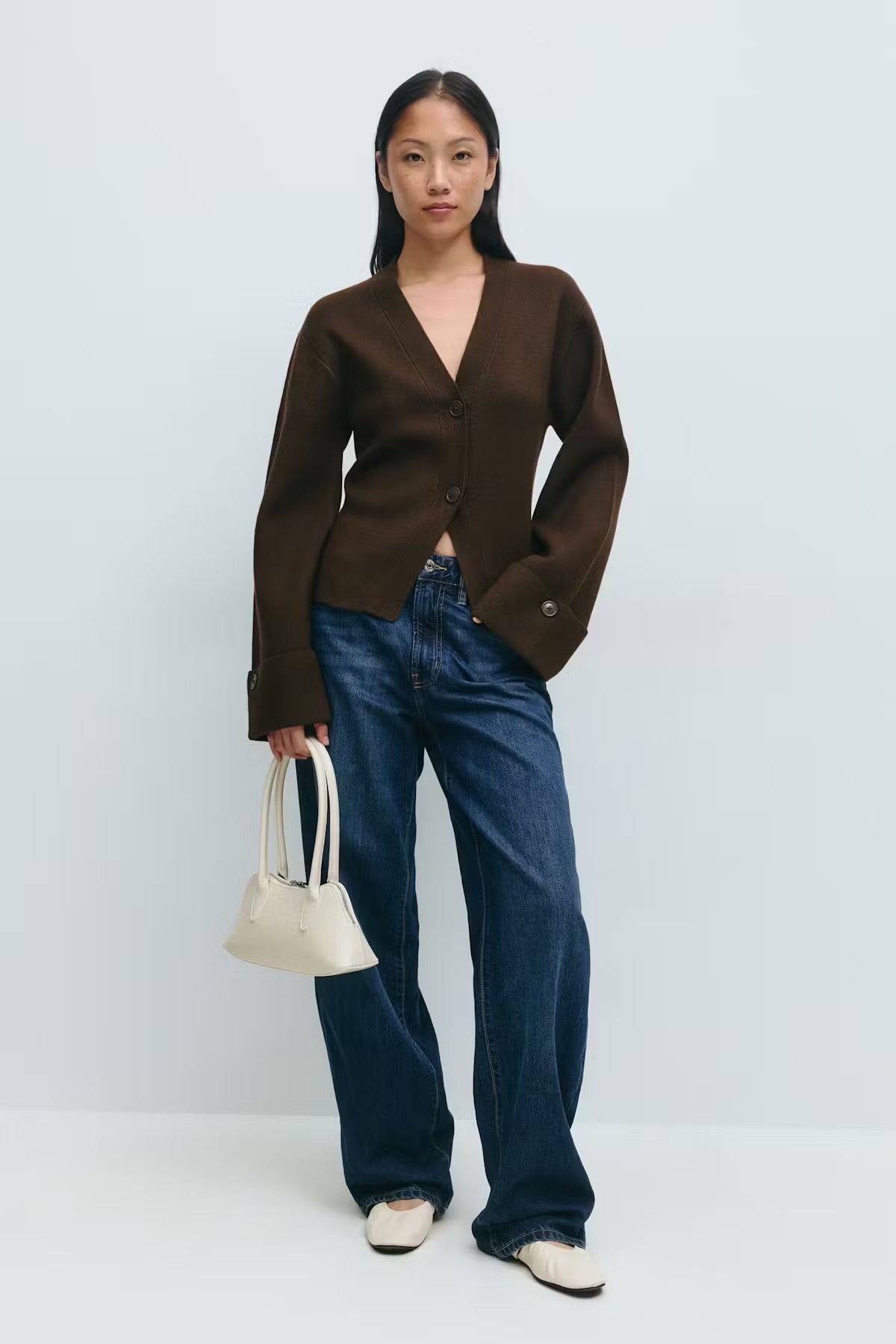 knitted sculptured cardigan