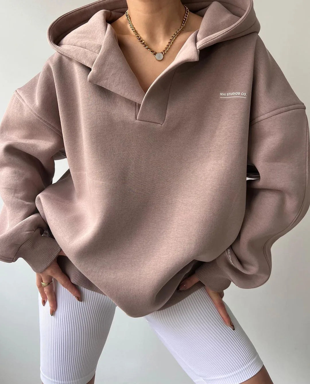 Thick warm fashionable oversized casual hoodie