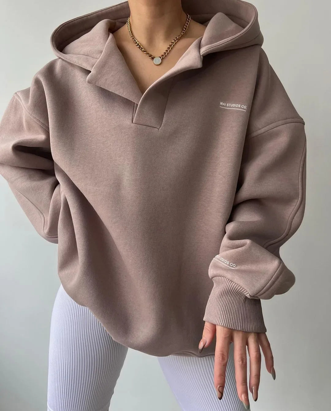 Thick warm fashionable oversized casual hoodie