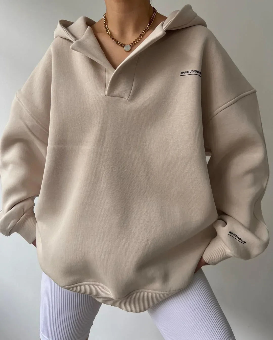 Thick warm fashionable oversized casual hoodie