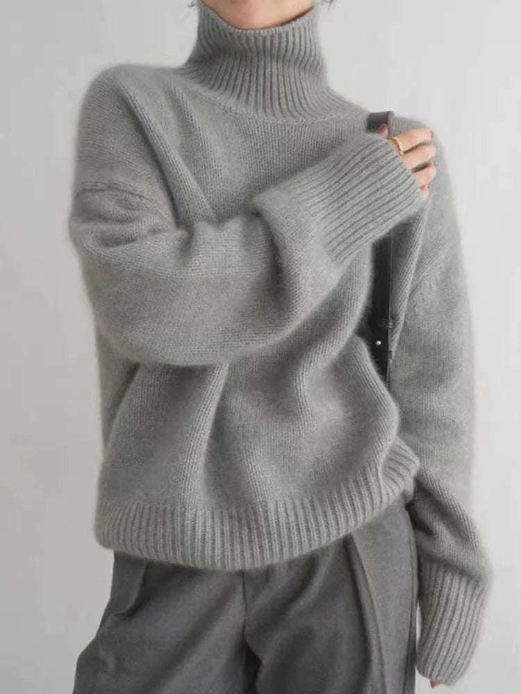 Knitted turtleneck sweater