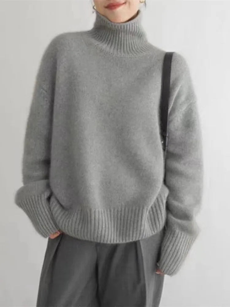 Knitted turtleneck sweater