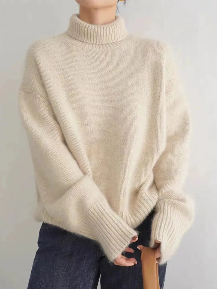 Knitted turtleneck sweater
