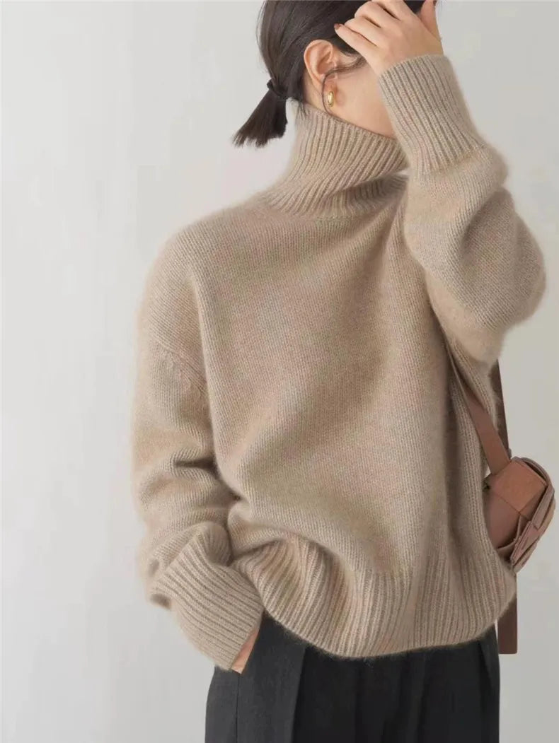 Knitted turtleneck sweater