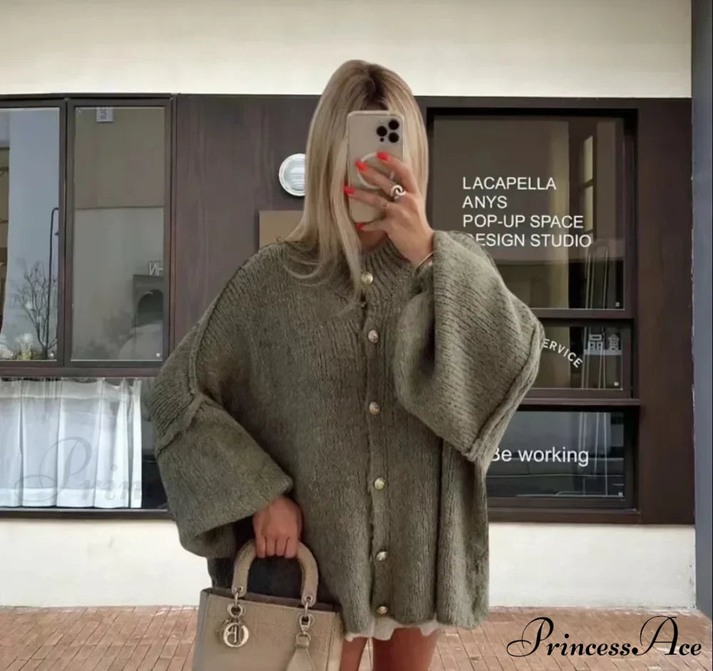 Comfortable Lantern Sleeve Stylish Sweater