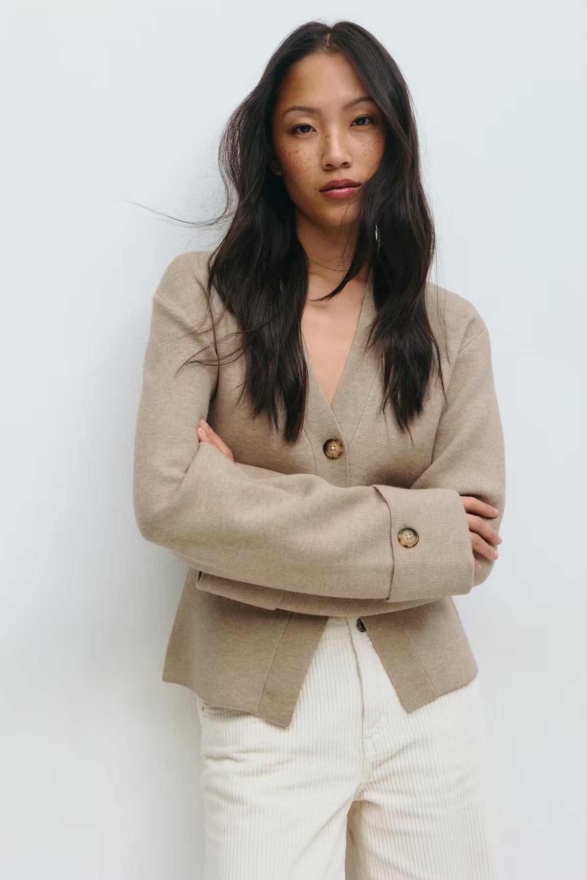 knitted sculptured cardigan