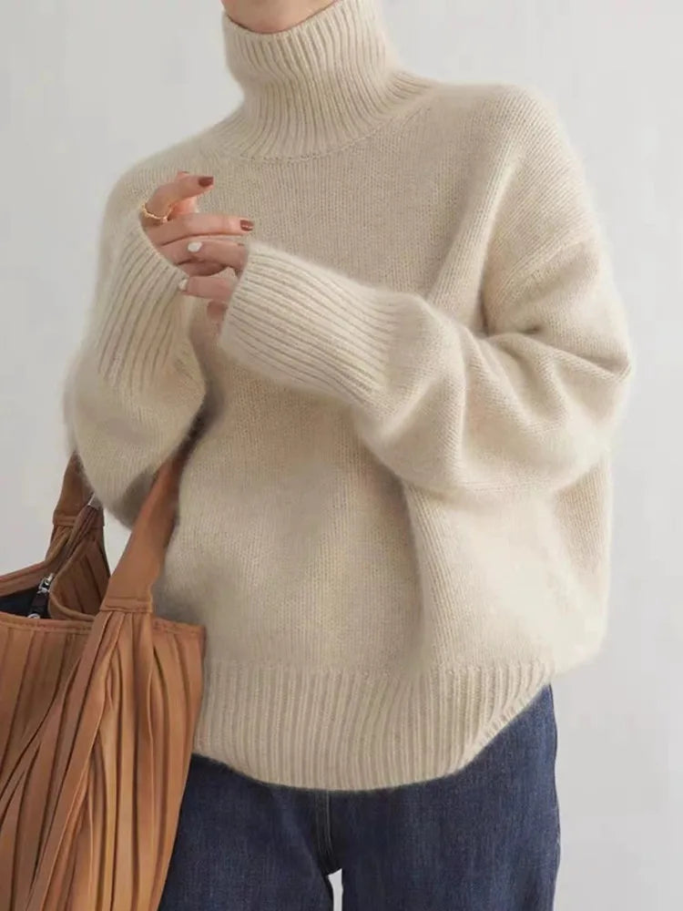 Knitted turtleneck sweater