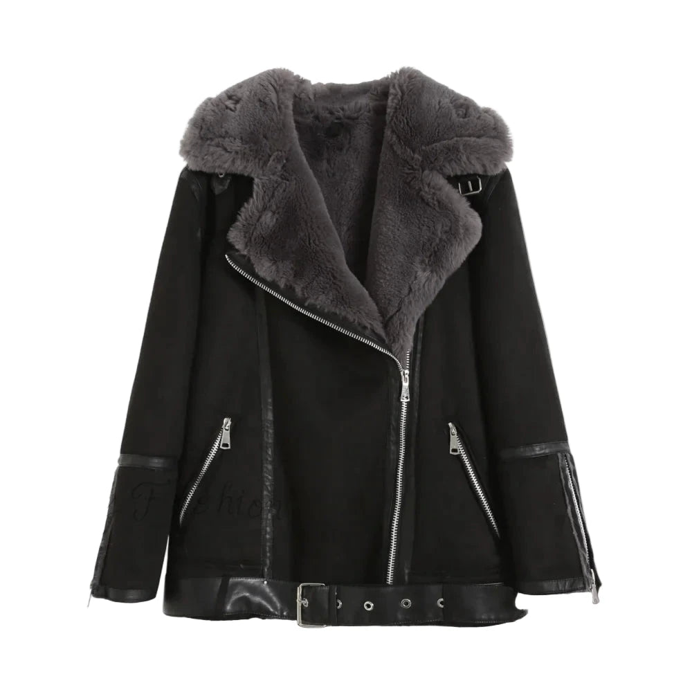 Fashion Dubbelzijdige Vegan Leather Jas