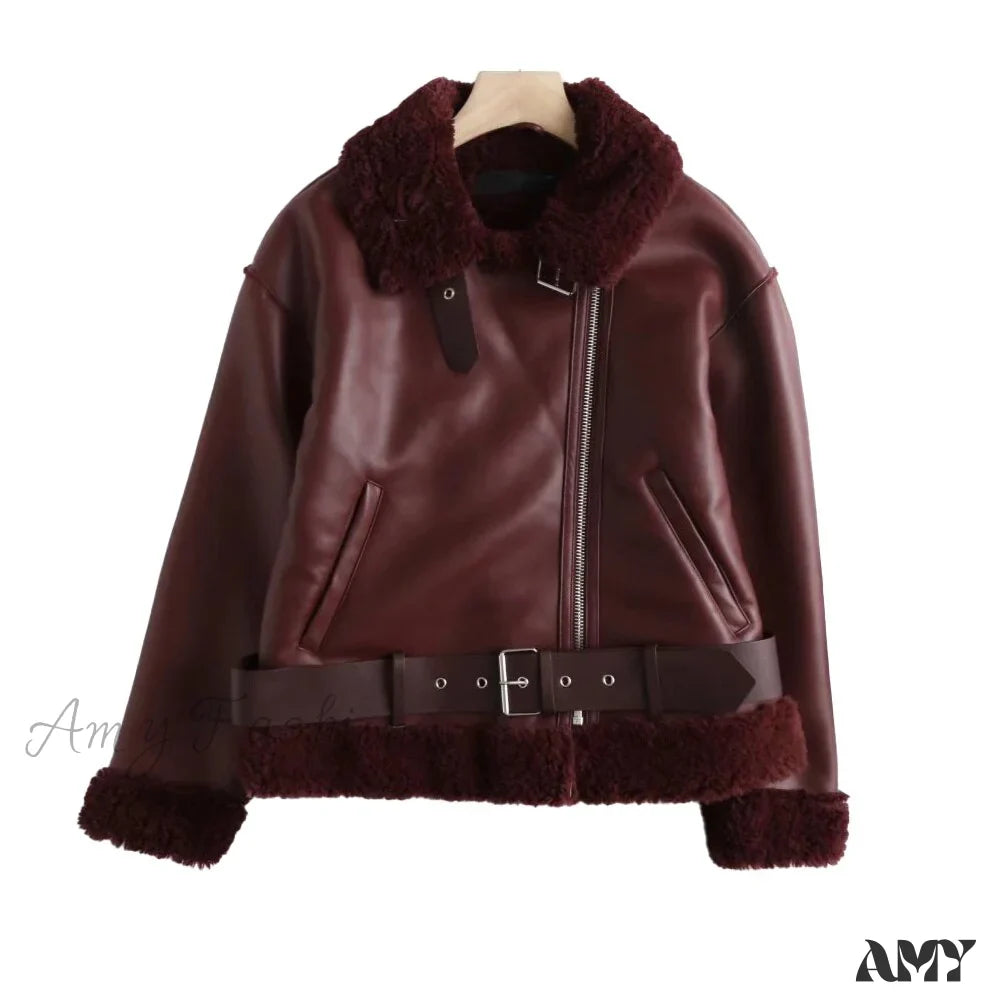 Fashion Dubbelzijdige Vegan Leather Jas