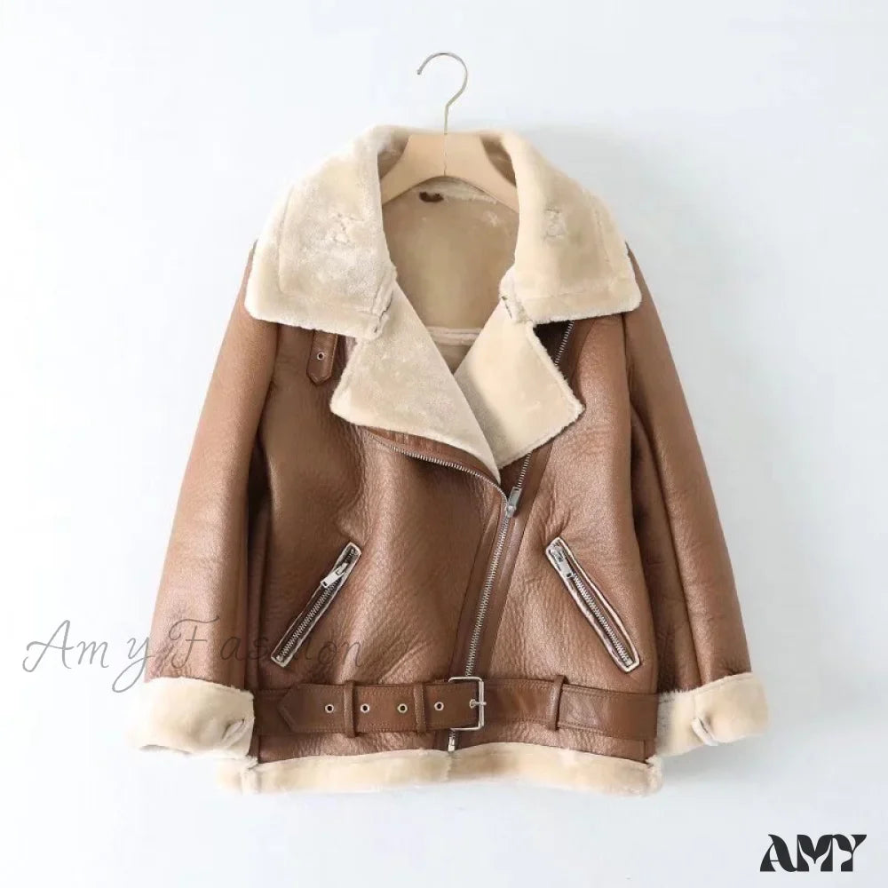 Fashion Dubbelzijdige Vegan Leather Jas