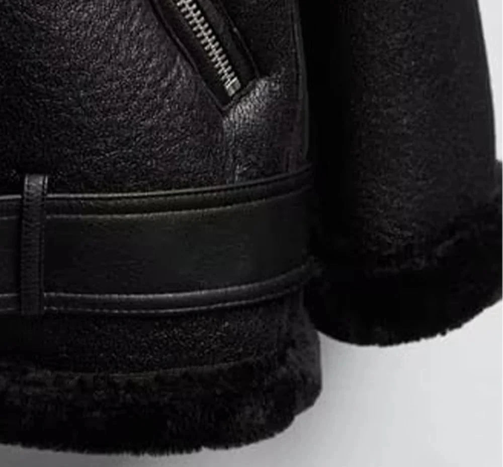 Fashion Dubbelzijdige Vegan Leather Jas